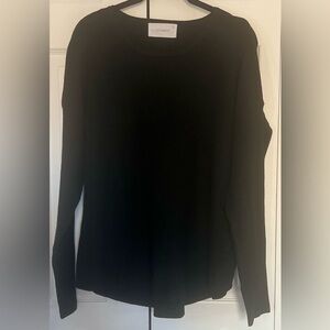 Women's Six/Fifty Ribbed Black Long Sleeved Sweater